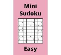 Pink Mini Sudoku Book, 9x9 Puzzles, 50 Pages, 5x8, Easy