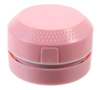 Pink Mini Table Vacuum Cleaner for Desk, Car Corners, Battery Powered | Plastic Body, One Hand Operation, Compact Size, for Students, Drivers, Laptop Crumbs and Tidy Study Desks