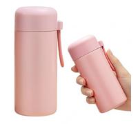 Pink Mini Thermos Flask 320ml - Small Insulated Bottle for Hot Drinks & Milk, Leak-Proof Stainless Steel Vacuum Flask for Handbag, Travel, Kids & Adults