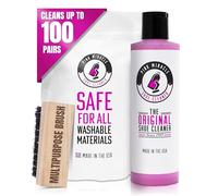 Pink Miracle Bottle - Shoe Cleaner - Fabric Cleaner Solution With Free BONUS Brush - Works on Leather, Whites, Nubuck, Golf Shoes, Basketball Shoes, Boots, Sandals, Home and Car Upholstery - NON TOXIC (8 OZ)