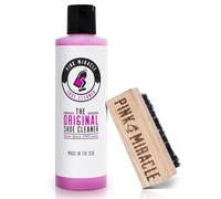 Pink Miracle Bottle - Shoe Cleaner - Fabric Cleaner Solution With Free BONUS Brush - Works on Leather, Whites, Nubuck, Golf Shoes, Basketball Shoes, Boots, Sandals, Home and Car Upholstery - NON TOXIC (8 OZ)