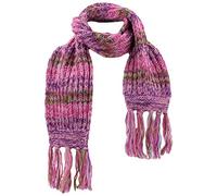 Pink Mix Chunky Wool Knit Long Multi Mix Scarf