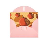 Pink MJHKXLJ Cute little hamster Prints Pearlized Greeting Card - Envelope Included - Perfect for Christmas, Birthdays, Valentines, Weddings, and More