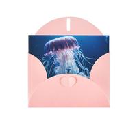 Pink MJHKXLJ medusa Prints Pearlized Greeting Card - Envelope Included - Perfect for Christmas, Birthdays, Valentines, Weddings, and More