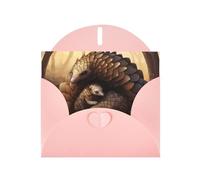 Pink MJHKXLJ pangolin parenting print Prints Pearlized Greeting Card - Envelope Included - Perfect for Christmas, Birthdays, Valentines, Weddings, and More