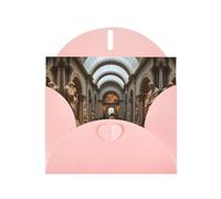 Pink MJHKXLJ The Metropolitan Museum of Art in New York Prints Pearlized Greeting Card - Envelope Included - Perfect for Christmas, Birthdays, Valentines, Weddings, and More