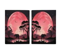Pink Moon Elephant Passport Holder Fashion Passport Cover Passport Protector Travel Document Organizer ID Card Protector Exquisite Passport Wallet Cover Credit Card Holder