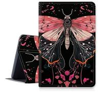 Pink Moth Case for Samsung Galaxy Tab A7 10.4-Inch 2020 (SM-T500/T505/T507), PU Leather Cover with Multi- Viewing Angles Folding Stand for Galaxy Tab A7 2020
