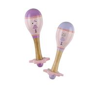Pink Mouse & Cat Wooden Maracas, Baby Rattle Set - Musical Instruments for 1 Year Olds, Toddlers - Wooden Musical Toys, Montessori Toddler Toys - Early Development & Activity Toys by Orange Tree Toys