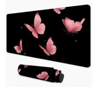 Pink Mouse Mat 1000x500 mm Large Mouse Pad Butterfly Office Accessories Waterproof Desk Mat with Non-Slip Base, Smooth Surface to Improve Precision and Speed, Gaming Mousepad for Home, Office 3Y-151