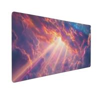 Pink Mouse Mat 1000x500 mm Large Mouse Pad Cloud Waterproof Desk Mat with Non-Slip Rubber Base, Smooth Surface to Improve Precision and Speed, xxl Gaming Mousepad for Computer, PC, Laptop 2S-575