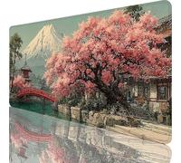 Pink Mouse Mat 1600x800x3 mm Large Gaming Mouse Pad Japan Desk Mat with Stitched Edges, Mousepad Non Slip Rubber Base, Waterproof Soft Desk Pad, Pc Accessories for Home Office Decor, Gifts l-8967