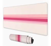 Pink Mouse Mat 500x250 mm Large Mouse Pad Stripe Office Accessories Waterproof Desk Mat with Non-Slip Rubber Base, Smooth Surface to Improve Precision and Speed, Gaming Mousepad for Home, Office 3Y-19