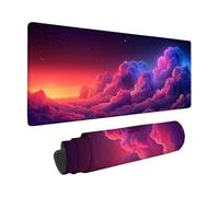Pink Mouse Mat 600x300x3 mm, Mouse Pad Cloud Pattern with Stitched Edge Design, Waterproof Mousepad Large 24x12x0.12inch with Non-Slip Rubber Base for Office Desk Accessories, Gifts -zzg2505838TR
