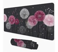 Pink Mouse Mat 700x400 mm, Large Mouse Pad Dandelion Waterproof & Durable Desk Mat with Non-Slip Rubber Base and Stitched Edges, Gaming Mousepad for Home, Office, PC, Laptop, Room Decor 3Y-459