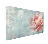 Pink Mouse Mat 700x400 mm Large Mouse Pad Peony Waterproof Desk Mat with Non-Slip Rubber Base, Smooth Surface to Improve Precision and Speed, xxl Gaming Mousepad for Computer, PC, Laptop 2S-986