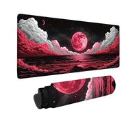 Pink Mouse Mat 800x300x3 mm, Mouse Pad Galaxy Pattern with Stitched Edge Design, Waterproof Mousepad Large 32x12x0.12inch with Non-Slip Rubber Base for Office Desk Accessories, Gifts -zzg2505M6