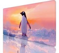 Pink Mouse Mat 900x300x3 mm Large Gaming Mouse Pad Penguin Desk Mat with Stitched Edges, Mousepad Non Slip Rubber Base, Waterproof Soft Desk Pad, Pc Accessories for Home Office Decor, Gifts l-2086