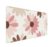 Pink Mouse Mat 900x400 mm Large Mouse Pad Daisy Waterproof Desk Mat with Non-Slip Rubber Base, Smooth Surface to Improve Precision and Speed, xxl Gaming Mousepad for Computer, PC, Laptop 2S-492