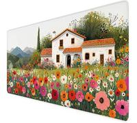 Pink Mouse Mat Flower Gaming Mouse Pad XXL 120 x 60cm Desk Mat Large with Non-Slip Base and Stitched Edge Keyboard Pad for Gaming/Home/Office Work/Accessories, Improved Precision and Speed p5292i