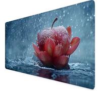 Pink Mouse Mat Flower Gaming Mouse Pad XXL 120 x 60cm Desk Mat Large with Non-Slip Base and Stitched Edge Keyboard Pad for Gaming/Home/Office Work/Accessories, Improved Precision and Speed az2010i