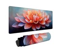 Pink Mouse Mat Flowers Mouse Pad 24X12inch, Washable Mousepad, Gaming Mousepad Office Accessories with Anti-Slip Rubber Base Double Stitched Edges for Laptop Office, Decor, Gifts for Men -TL307B