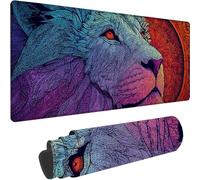 Pink Mouse Mat Large 600 x 400 x 4 mm Extended Gaming Mouse Pad Lion Desk Mat With Stitched Edges, Waterproof Soft Cloth Mousepad, Non-Slip Rubber Base Desk Pad for Home Office Accessories Gifts z-514