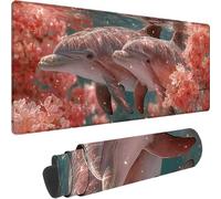 Pink Mouse Mat Large 600x300x3 mm Extended Gaming Mouse Pad Animal Desk Mat With Stitched Edges, Waterproof Soft Cloth Mousepad, Non-Slip Rubber Base Desk Pad for Home Office Accessories Gifts z-6947