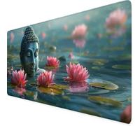 Pink Mouse Mat Zen Gaming Mouse Pad XXL 90 x 40cm Desk Mat Large with Non-Slip Base and Stitched Edge Keyboard Pad for Gaming/Home/Office Work/Accessories Gifts, Improved Precision and Speed sx4624i