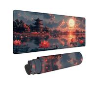 Pink Mouse Pad Large 28 x 12in, Landscape Gaming Mouse Pad Waterproof Desk Mat with 3MM Stitched Edges, Non-Slip Rubber Base Mousepad Computer Accessories for Gaming, PC, Laptop, Office -hjw2601PM