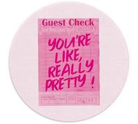 Pink Mouse Pad, Preppy Mouse Pad, You're Like Really Pretty Guest Check Small Round Mouse Pads for Desk, Pink Office Supplies and Accessories