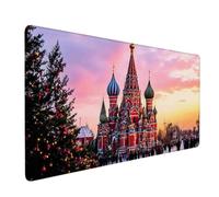 Pink Mouse Pad St. Basil'S Cathedral Large Mouse Mat 80 x 40cm Desk Mat Large Non-Slip Rubber Base-Smooth Cloth Surface, Durable Stitched Edges Desk Pad for Gaming, Computer Accessories (Pink) 53258s