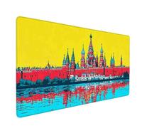 Pink Mouse Pad St. Basil'S Cathedral Large Mouse Mat 80 x 40cm Desk Mat Large Non-Slip Rubber Base-Smooth Cloth Surface, Durable Stitched Edges Desk Pad for Gaming, Computer Accessories (Pink) 53265l