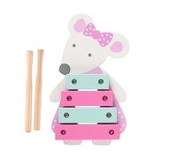 Pink Mouse Wooden Xylophone, Toddler Baby Instruments - Animal Musical Toys For 1 Year Old Kids - Montessori Kids Musical Percussion Instruments - Early Development Activity Toy by Orange Tree Toys