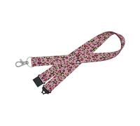 Pink Multi Coloured Leopard Spots Lanyard w/Safety Breakaway & Trigger Clip for Badge Holders, ID Cards & More! (Pack of 5)