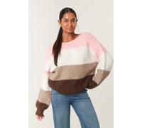 Pink Multi Stripe Knit Jumper Blue Vanilla Pink M/L