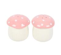 Pink Mushroom Salt and Pepper Shakers
