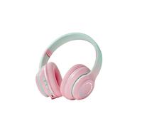 (Pink) Music Headset Gradient Bluetooth Headphone Wireless LED Light Gamer Earphone Kids
