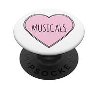 Pink Musicals Heart - Musical Theatre PopSockets Swappable PopGrip