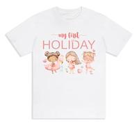 Pink My First Holiday T-Shirt | Kids Top Girls Tee First Flight Holiday | Multiple Colours Available (UK, Age, 1 Year, 2 Years, Regular)