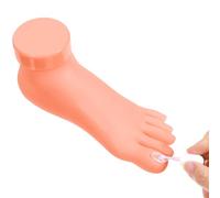 Pink Nail Art Practice Foot Model for Gel Polish Training Sessions | Reusable Rubber and Silicone Surface, for Beginners and Trainee Technicians, Salon Skill Assessment