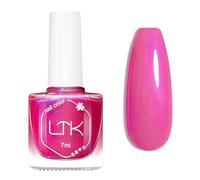 Pink Nail Polish - 7ml Hot Pink Pearlescent Nail Varnish Quick Dry - Shimmer Pink Pearl Nail Varnish - Iridescent Mermaid Long Lasting Nail Polish,Oil Based Formula,No Need UV Lamp