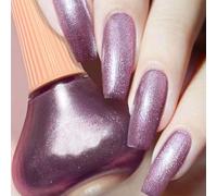 Pink Nail Polish, Glitter Nail Varnish, Quick Dry nail polish, Long Lasting Glitter nail polish for Women & Girls, No Need Cure Nail Paint for DIY Nail Art Home Manicure(14#Pearl Pink)