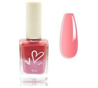 Pink Nail Polish - Jelly Nail Varnish - Quick Dry & Long Lasting Nail Varnish - No Need Cure Sakura Nail Polish Natural Light Pink Chip Resistant Women Girls DIY Manicure