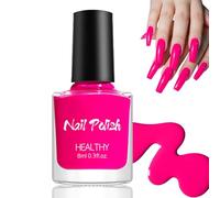 Pink Nail Polish,Neon Pink Nail Varnish Quick Dry&Long Lasting,High Glossy Hot Pi/nk Na/il Polish,Bright P/ink Na/il Varnish,No UV Lamp Needed,Gentle DIY Nai/l Art for Women Girls Manicure,Great Gift
