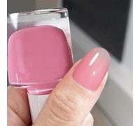 Pink Nail Polish with Smooth High-Shine Finish, Square Glass Bottle - Quick Dry Easy Apply Formula, No UV Lamp Needed for Long Lasting Gel Effect with Sparkling Glitter for Women and Girls