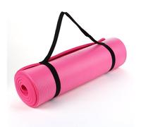 (Pink) NBR Yoga Mat for Pilates Gym Exercise 15mm Thick