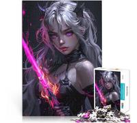 Pink Neon Demon Girlteenagers 1000 Piece Jigsaw Puzzle Educational Games Home Decoration deal as gifts for the whole family 38x26cm
