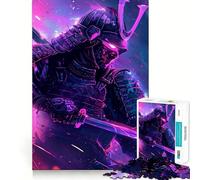 Pink Neon Samurai 1000 Piece Jigsaw Puzzles for Adults Mind Skill Toy Casual Relax Design Assembly Art Collection Piece (38x52cm)