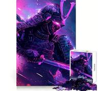 Pink Neon Samurai 1000 Piece Jigsaw Puzzles for Adults Mind Skill Toy Casual Relax Design Assembly Art Collection Piece (38x52cm)